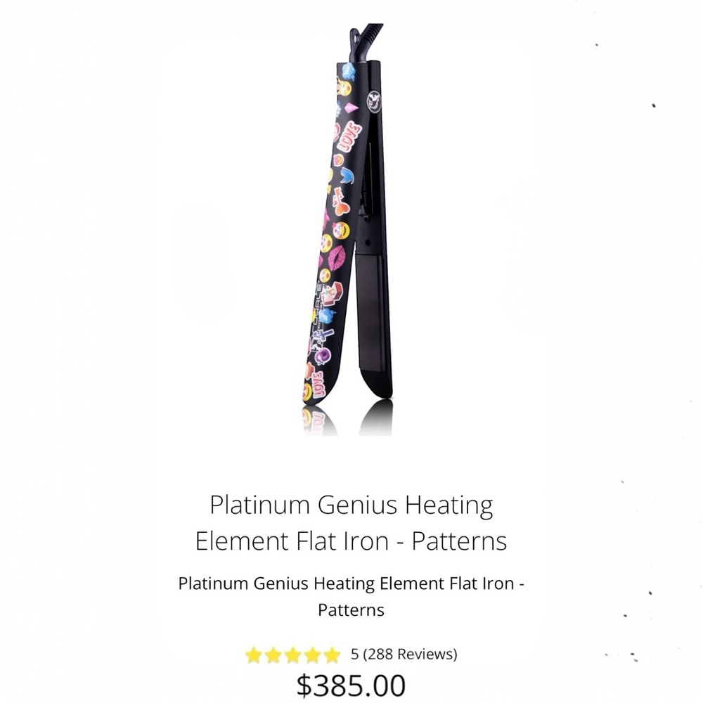 Platinum Genius Heating Element Emojis Flat Iron - Picture 3 of 9